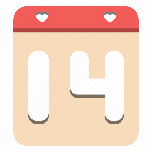 Calendar, day, february 14, happy, valentine's icon - Download on Iconfinder