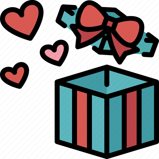 Gift, present, surprise, box, love, valentines, heart icon - Download on Iconfinder