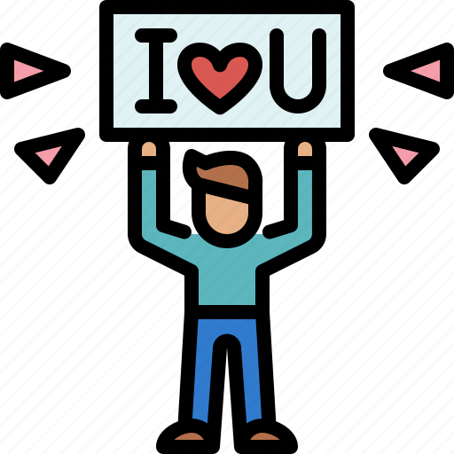 I love you, hand up, love, valentines, passion, man, romantic icon - Download on Iconfinder