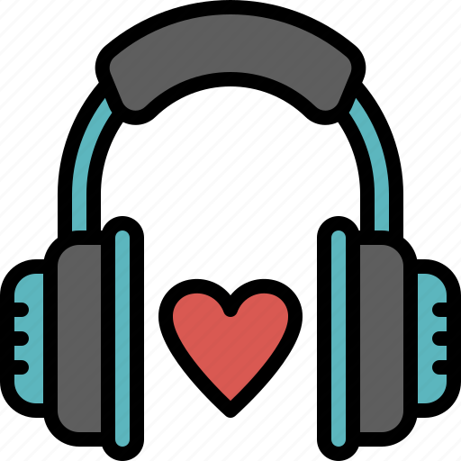 Love, song, valentines, passion, romantic, music, headphone icon - Download on Iconfinder
