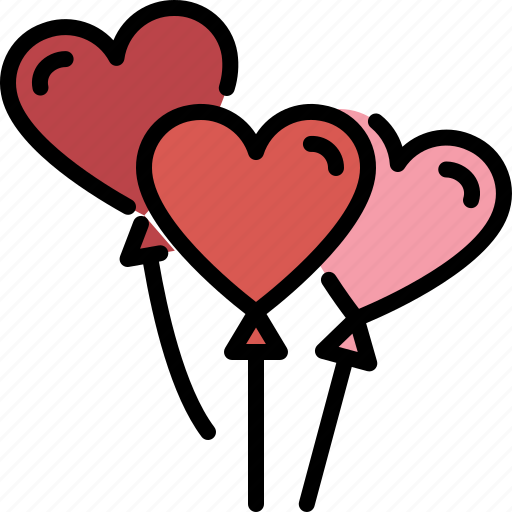 Heart, balloon, decoration, love, valentines, passion, party icon - Download on Iconfinder