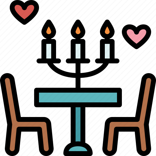 Dinner, love, valentines, passion, date, romantic icon - Download on Iconfinder