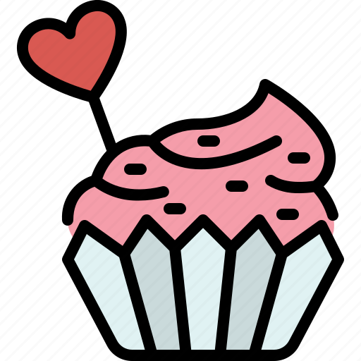 Love, cake, valentines, passion, sweet, cupcake icon - Download on Iconfinder