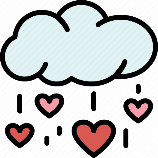 Heart, rain, weather, cloud, love, valentines, passion icon - Download on Iconfinder