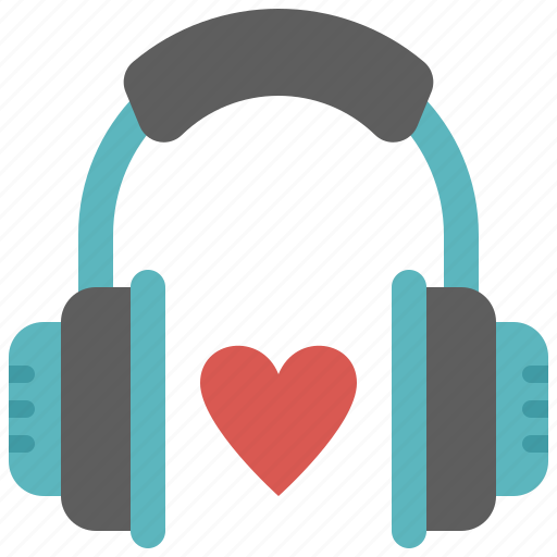 Love, song, music, headphone, valentines, passion, romantic icon - Download on Iconfinder