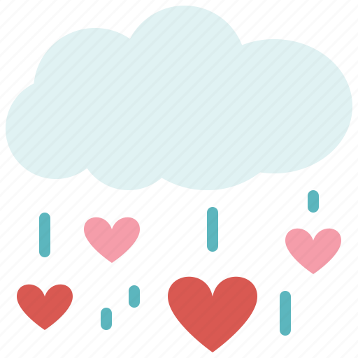 Heart, rain, weather, cloud, love, valentines, passion icon - Download on Iconfinder
