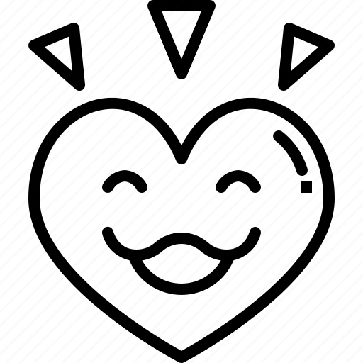 Happy, heart, love, valentines, passion, emoji icon - Download on Iconfinder