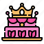 cake, fantasy, dessert, queen, birthday 