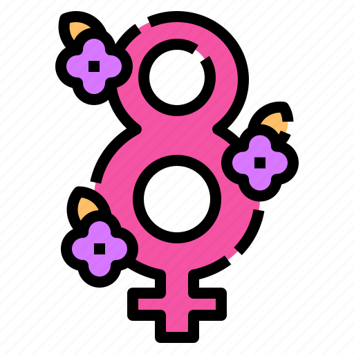 Eight, day, number, feminism, feminine, flower icon - Download on Iconfinder