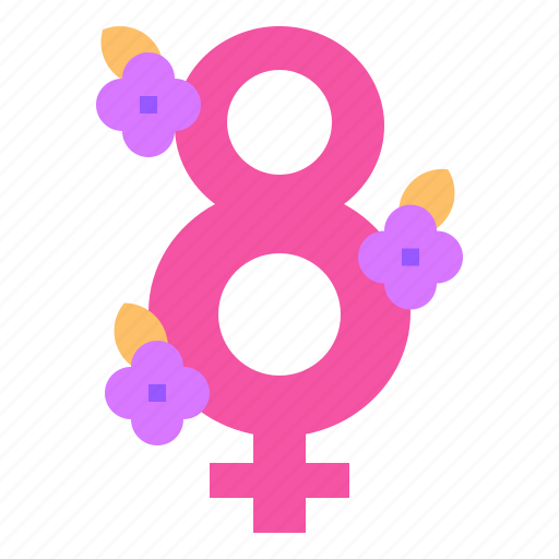 Eight, day, number, feminism, feminine, flower icon - Download on Iconfinder