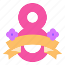 eight, ribbon, day, feminism, feminine, symbol, venus