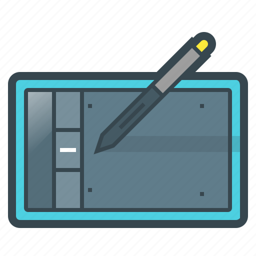 Graphics, graphics tablet, tablet, draw, pen, pen tablet icon - Download on Iconfinder