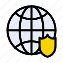 global, internet, security, shield, world