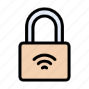 lock, padlock, protection, signal, wireless
