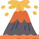 volcano, eruption, lava, magma, island