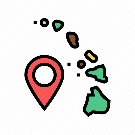 Island, hawaii, map, location, vacation, resort icon - Download on Iconfinder