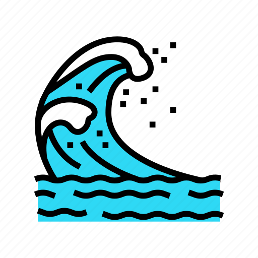 Wave, sea, hawaii, island, vacation, resort icon - Download on Iconfinder