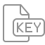 key, document, file 