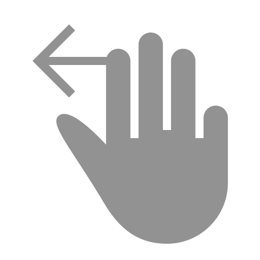 Swipe, left, three, fingers icon - Free download