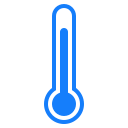 thermometer, quarters, three 