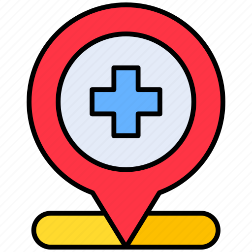 Hospital, location, medical, pin icon - Download on Iconfinder