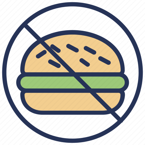 Color, cutlery, hospital, line, medical, no eating, no food sign icon - Download on Iconfinder