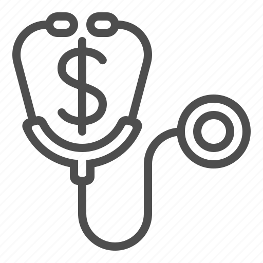 Health insurance, stethoscope, dollar, healthcare, health care, cost, price icon - Download on Iconfinder