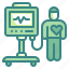 heart, rate, electronic, machine, monitor 