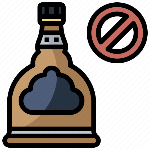 Alcohol, alcoholic, drinks, food, no, restaurant, signaling icon - Download on Iconfinder