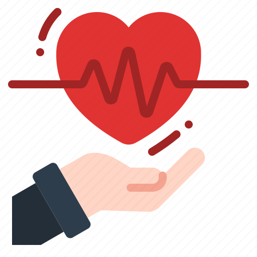 Healthcare, life, insurance, hand, heartbeat, heart, safe icon - Download on Iconfinder