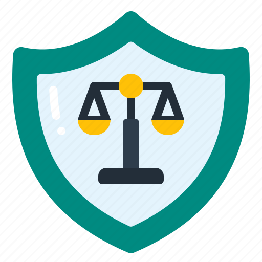 Law, insurance, legal, shield, coverage, protection, justice icon - Download on Iconfinder
