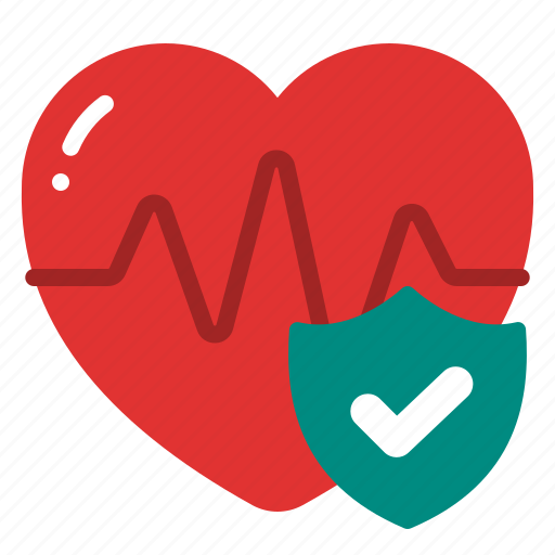 Life, insurance, shield, protection, healthcare, medical, heartbeat icon - Download on Iconfinder