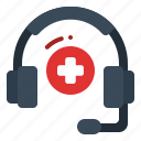 medical, support, call, microphone, headphones, healthcare, service