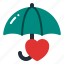 umbrella, insurance, health, healthcare, medical, life, heart 