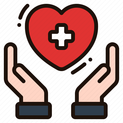Health, insurance, lifel, heart, hands, healthcare, caregiver icon - Download on Iconfinder