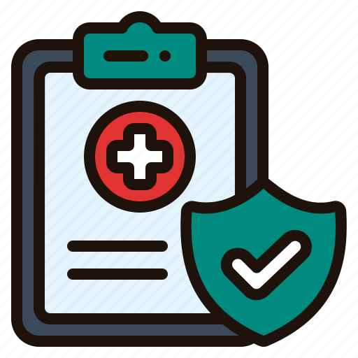 Medical, record, health, insurance, sheet, paper, shield icon - Download on Iconfinder