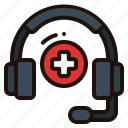 medical, support, call, microphone, headphones, healthcare, service