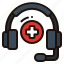 medical, support, call, microphone, headphones, healthcare, service 