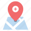 pin, hospital, address, location, clinic, map 
