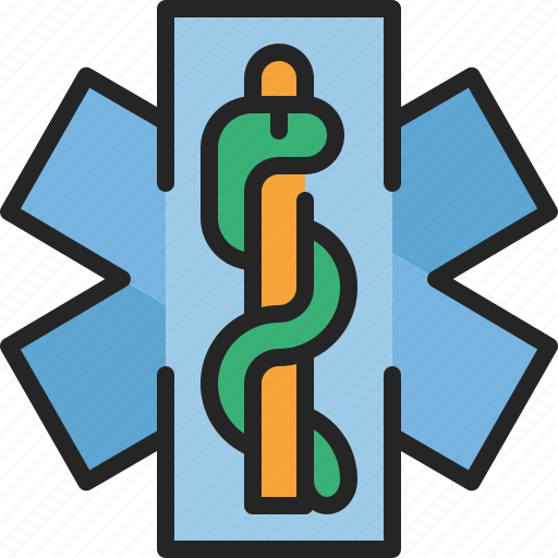Star, of, life, emergency, medical, ambulance, caduceus icon - Download on Iconfinder