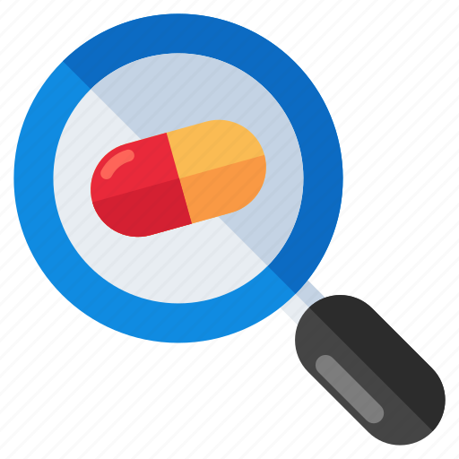 Pill, tablet, search capsule, medicine, lozenge icon - Download on Iconfinder