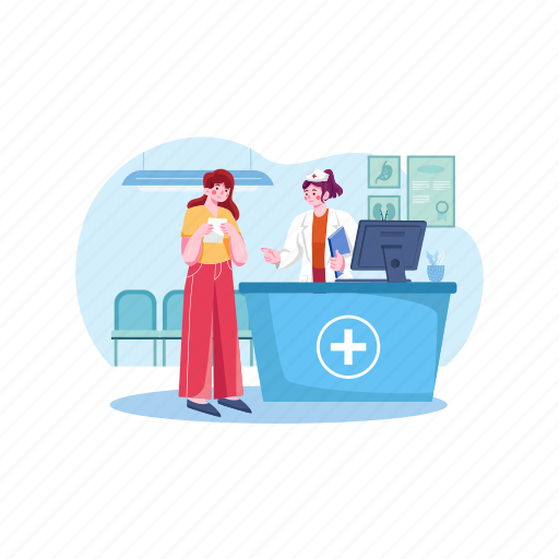 Doctor, patient, nurses, assistance, healthcare, hospital, medical illustration - Download on Iconfinder