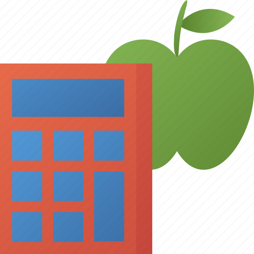 Calculate, calculator, calorie, apple, healthy, diet, fruit icon - Download on Iconfinder
