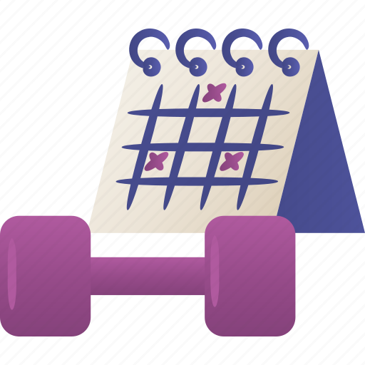 Schedule, calendar, workout, gym, exercise, weight, fitness icon - Download on Iconfinder