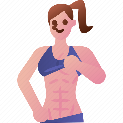 Six, pack, exercise, workout, abs, woman, fitness icon - Download on Iconfinder