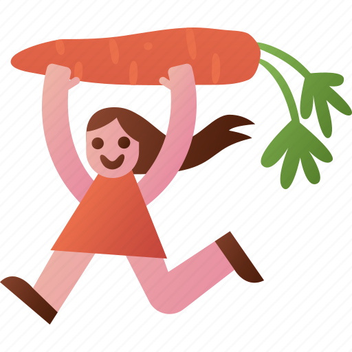 Vegetable, woman, healthy, carrot, running, vegetarian, health icon - Download on Iconfinder