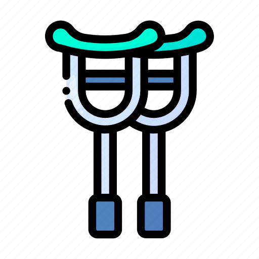 Crutches, emergency, medical icon - Download on Iconfinder
