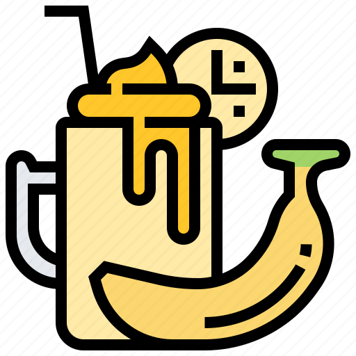 Banana, beverage, food, healthy, smoothie icon - Download on Iconfinder
