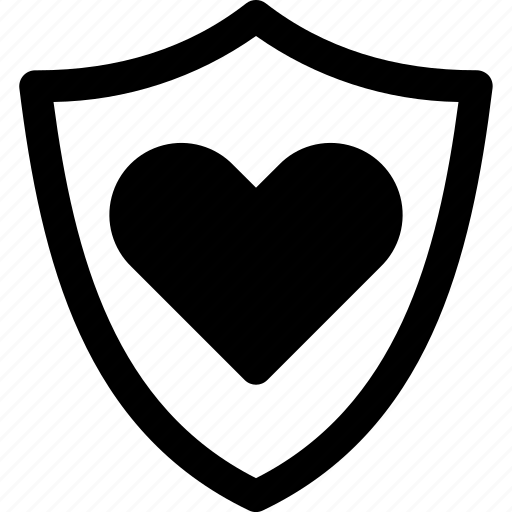 Heart, health, life, care, shield, secure icon - Download on Iconfinder