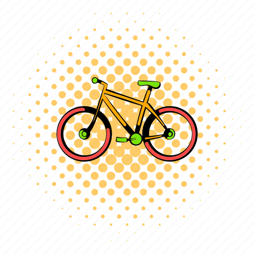 Bicycle, bike, comics, cycle, race, vehicle, wheel icon - Download on Iconfinder